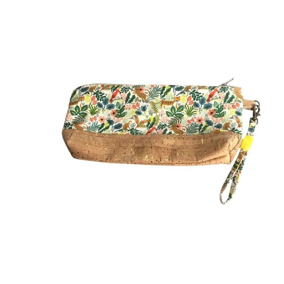 Wristlet  Retro Jungle Animal Print Handmade Pouch Travel Coins Cosmetic bag - Picture 6 of 10